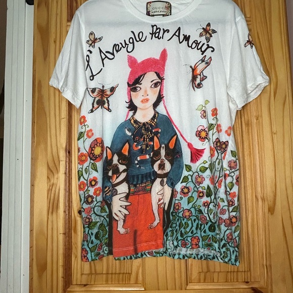 Gucci x Unskilled Worker “The Stein Sisters” Graphic T-Shirt White Size L - Picture 2 of 6
